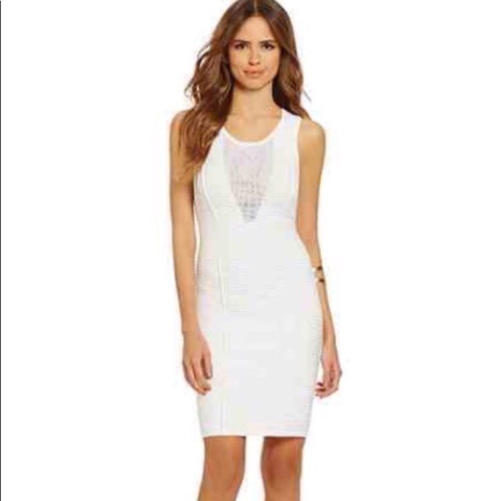 White knit sleevelss dress with sex appeal!